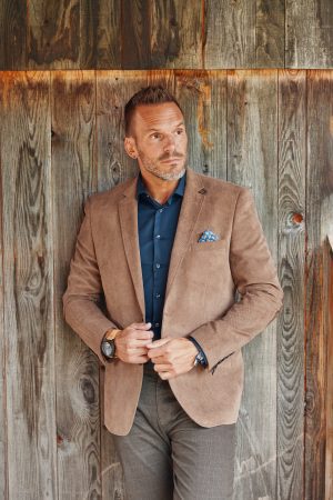 Veste velours à coudières