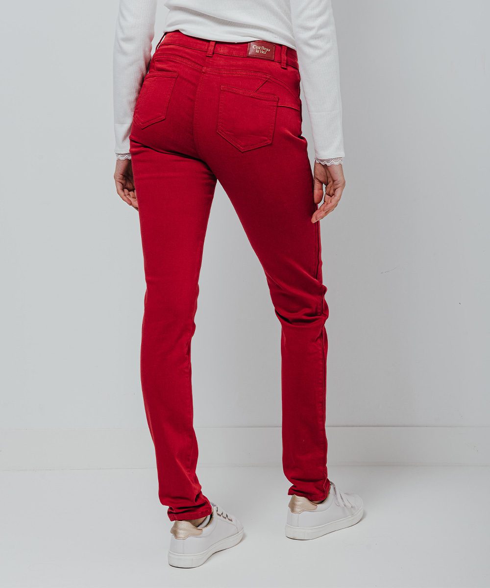 Pantalon 5 poches slim uni C'est beau la vie PS801 – Image 2