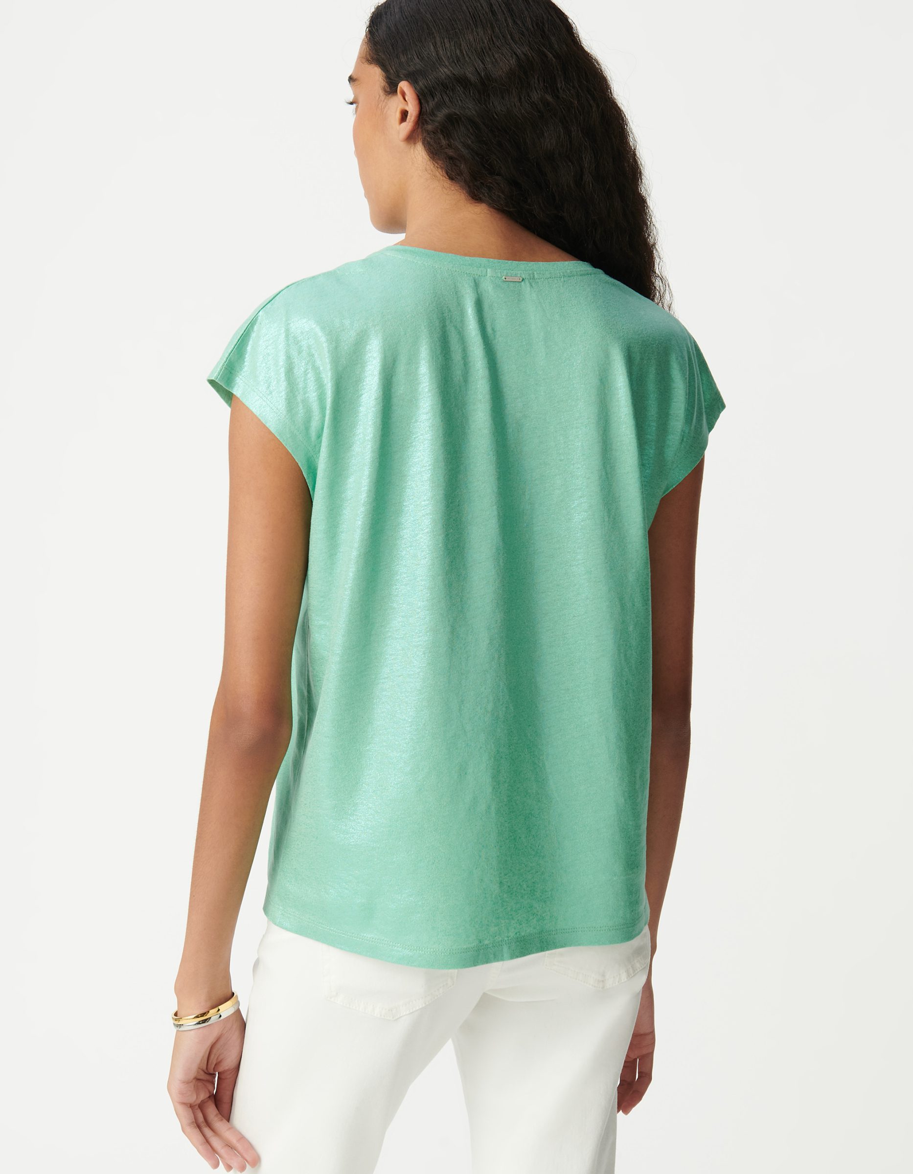 T-shirt m.courtes col V maille irisée IKKS B110215 – Image 3