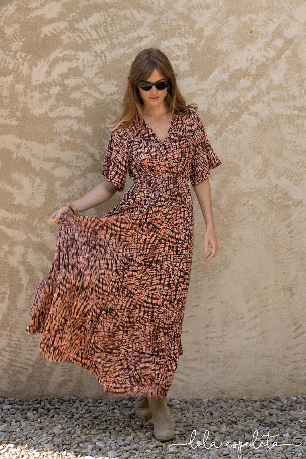 Robe longue imprimée m. courtes Lola Espeleta RO080 – Image 2