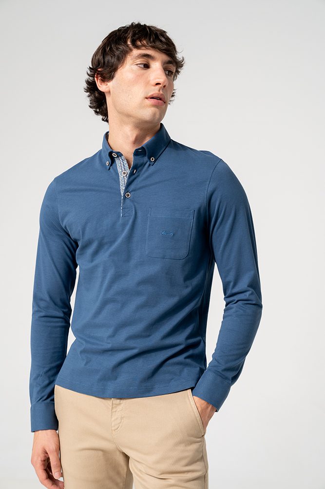 Polo uni 1 poche m.longues Dario Beltran 4370