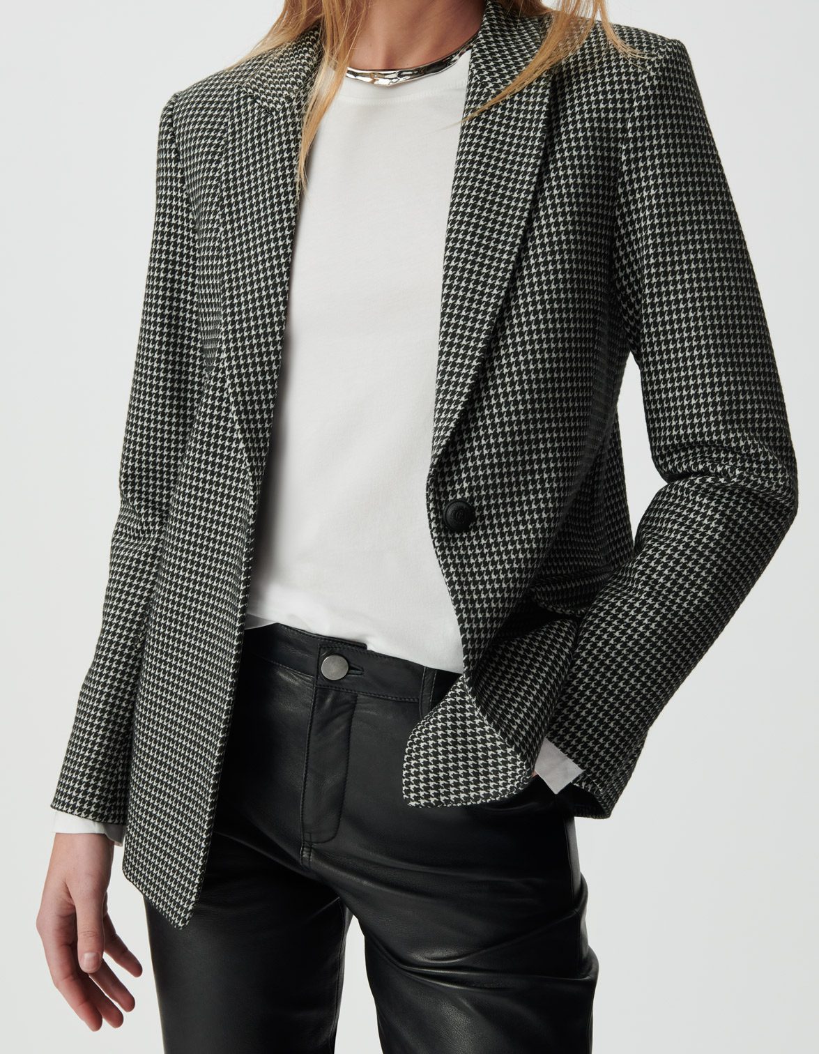 B240295-02 B222025-02 Veste pied de poule IKKS B240295