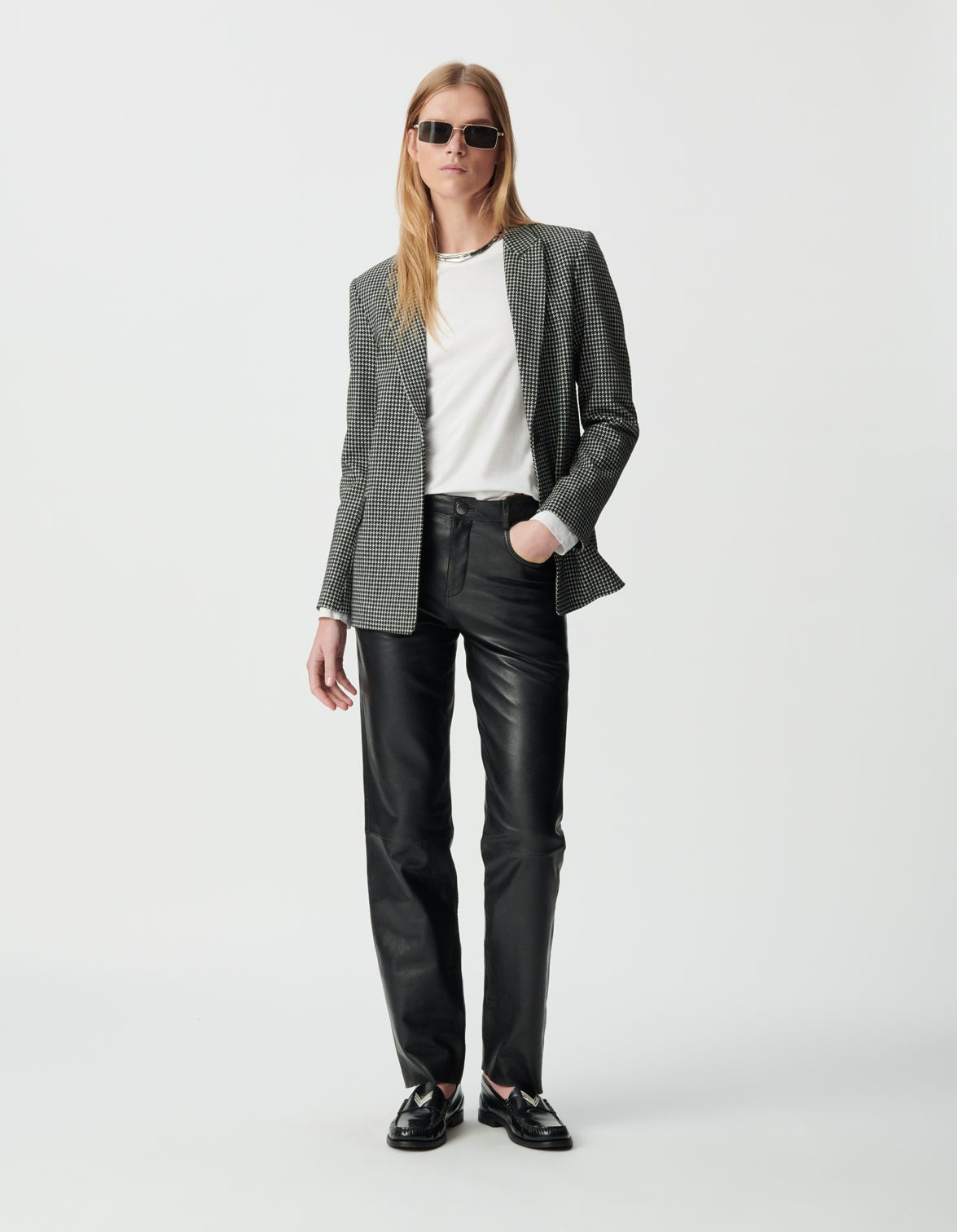 B240295-02 B222025-02 Veste pied de poule IKKS B240295