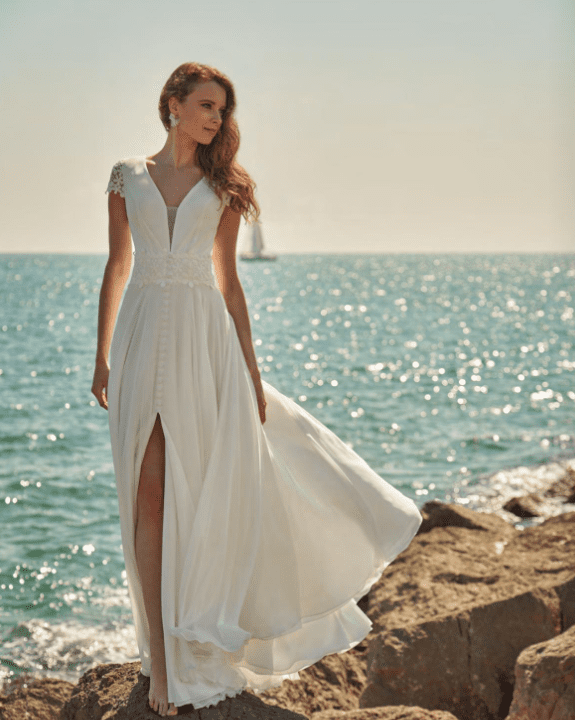Robe de mariée R0695H collection Créatif Paris