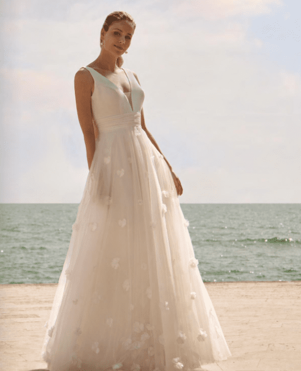 Robe de mariée R0695H collection Créatif Paris