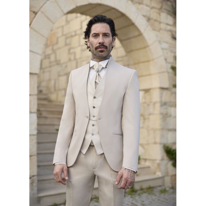 Costume 3 pièces col droit Empire du marié BONIFACIO