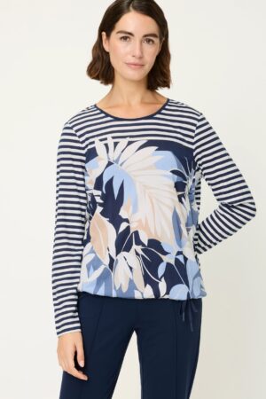 T-shirt m.longues fleurs/rayures Olsen 11105317