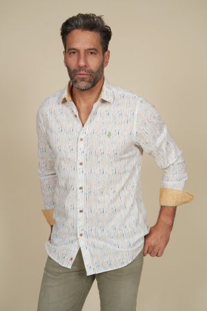 Chemise imprimée à rayures MCS C039