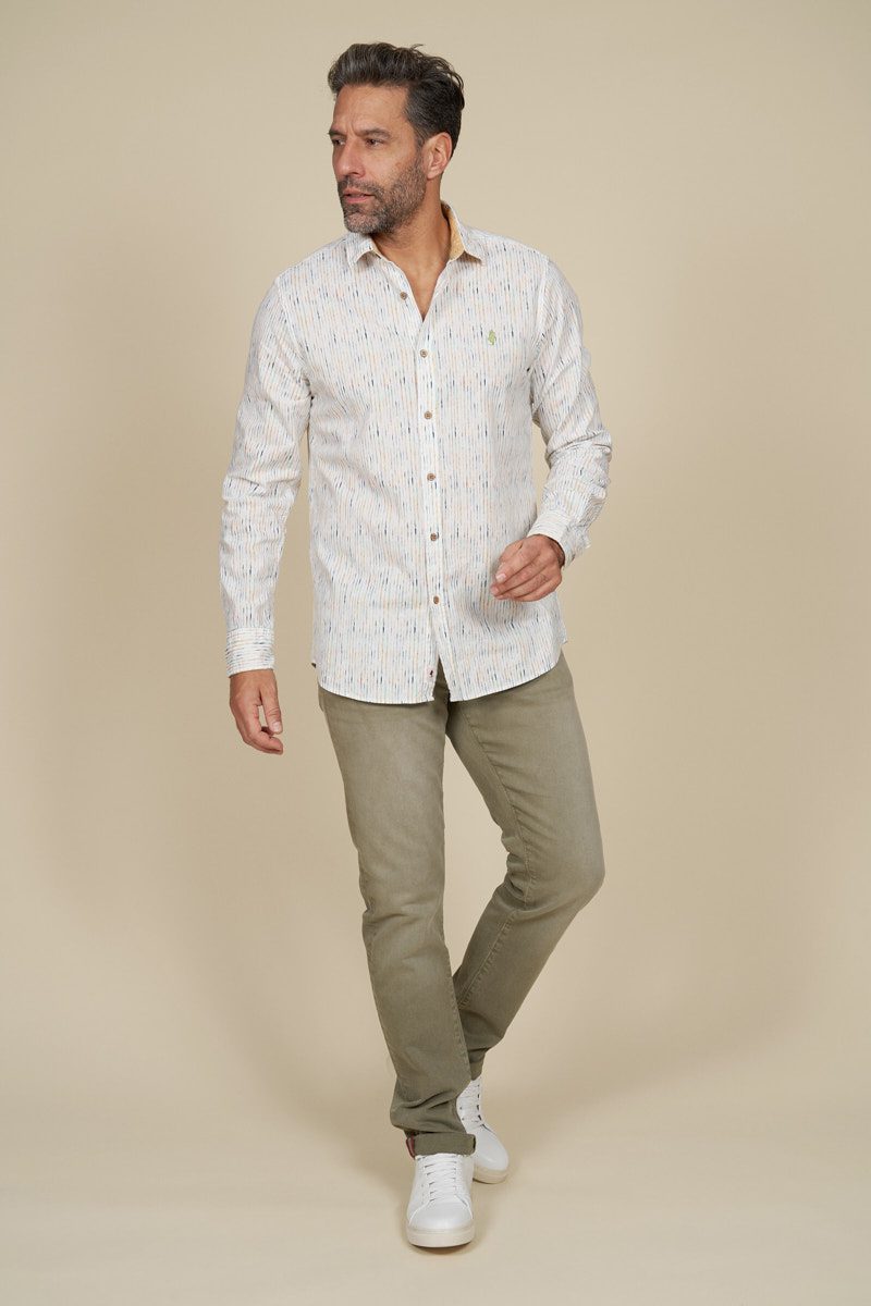 Chemise imprimée à rayures MCS C039