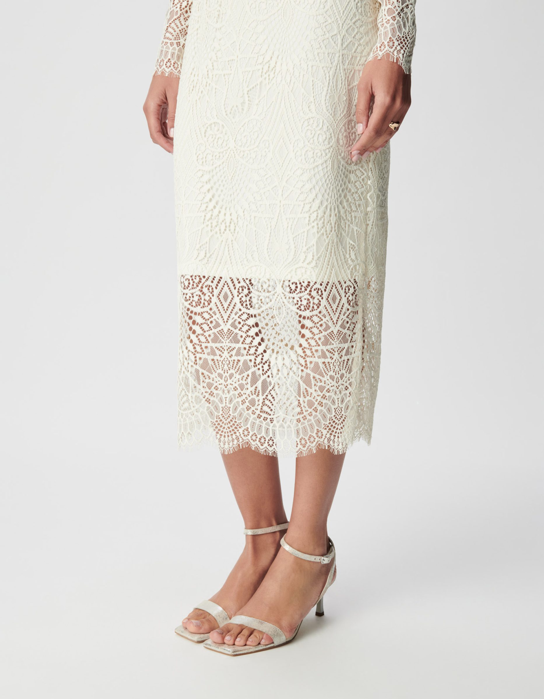 Robe midi dentelle IKKS B330115