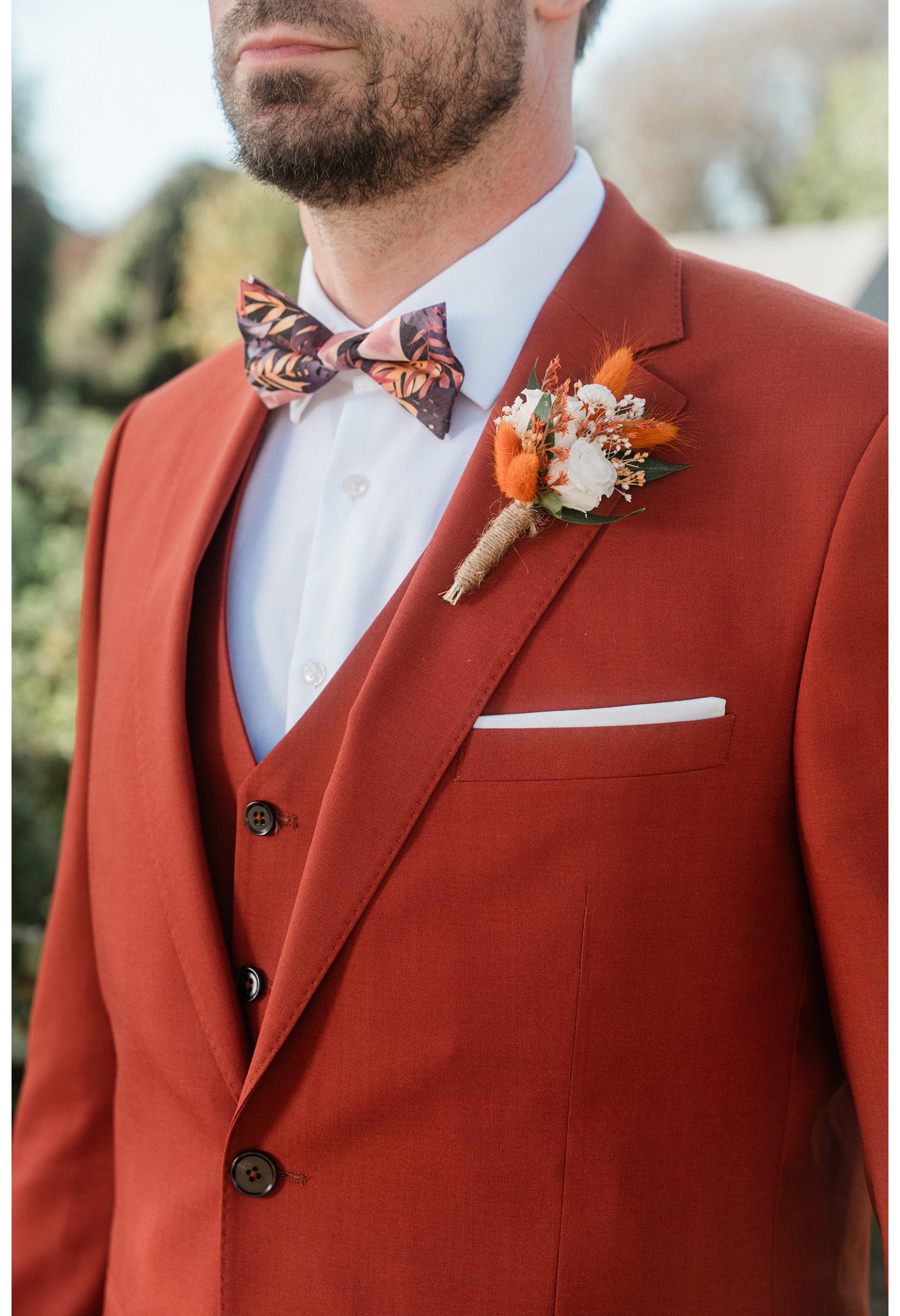 Costume-rouge-orange-homme-SUAT (1) Costume 3 pièces uni Hafnium SUAT CT617