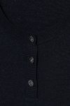 IKKS-PULL~FIN~NOIR~PAILLETE~ENCOLURE~BOUTONNEE~FEMME-B318335-02_4 Pull m.c boutons au col IKKS B318335