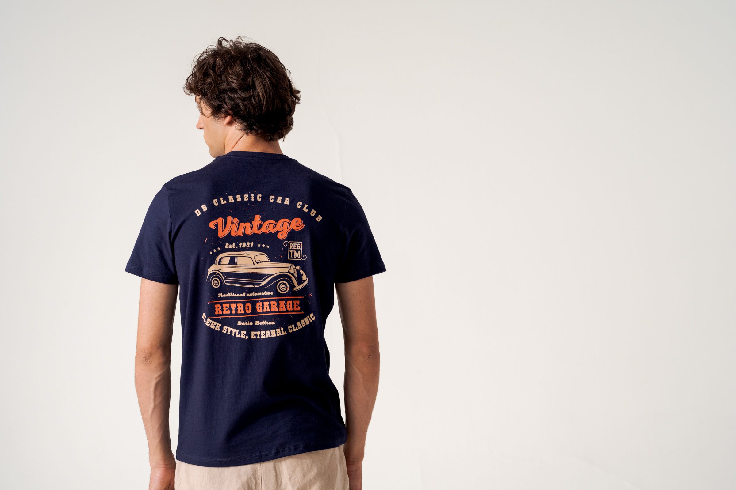 T191 916 - 7 Tee shirt m.c imprimé dos vintage Dario T191