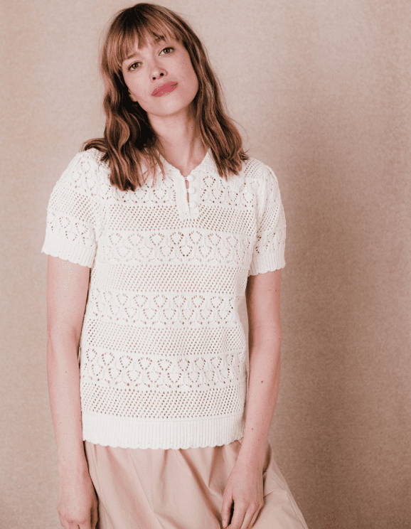 Polo crochet ajouré C'est beau la vie PU300
