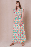 Robe sans manches imprimé fleurs C'est beau la vie RO103