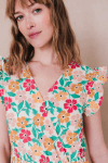 Robe sans manches imprimé fleurs C'est beau la vie RO103