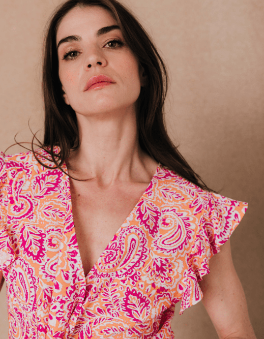 Robe longue imprimé cachemire C'est beau la vie RO608