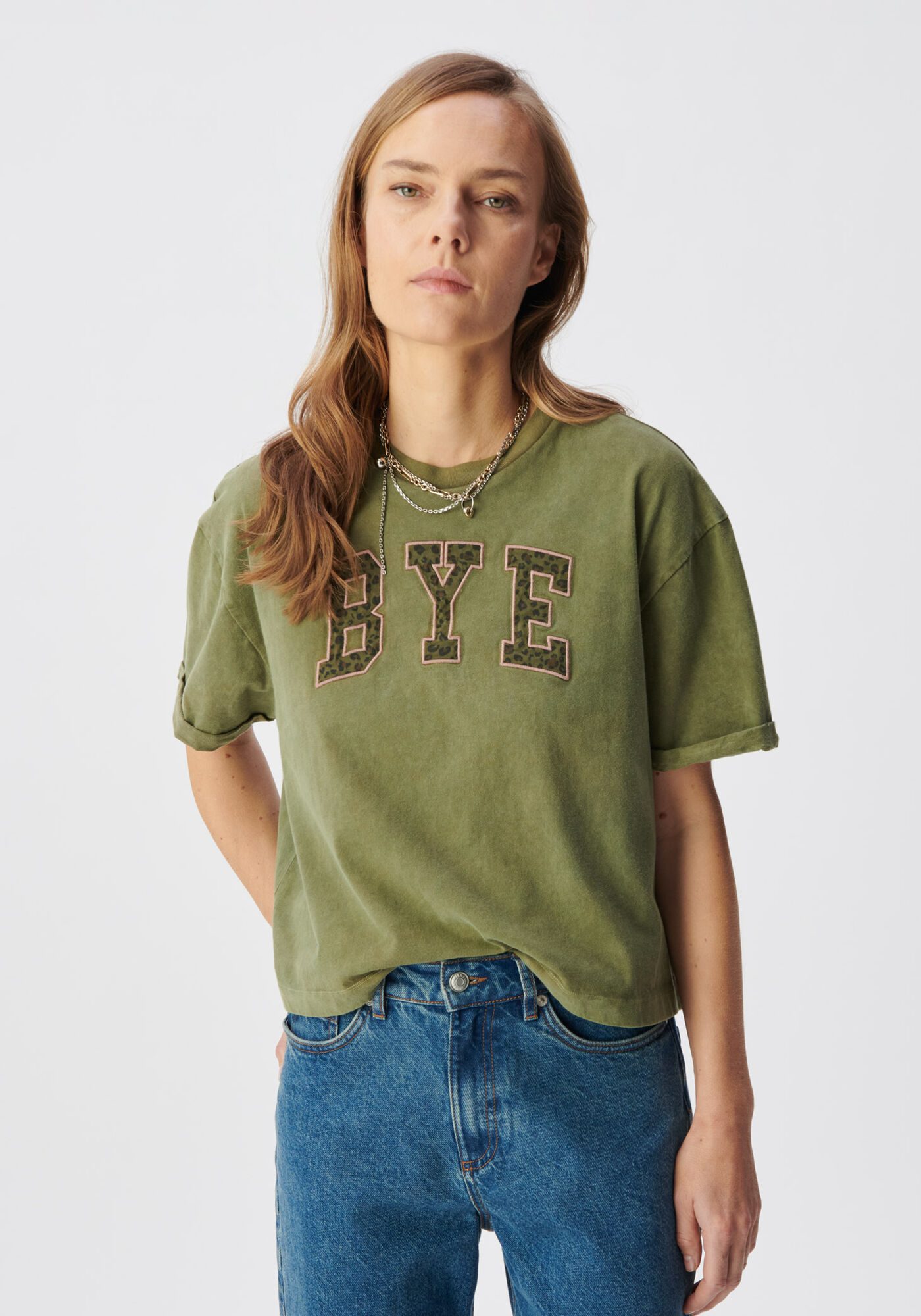 Tee shirt message léopard brodé IKKS B310365