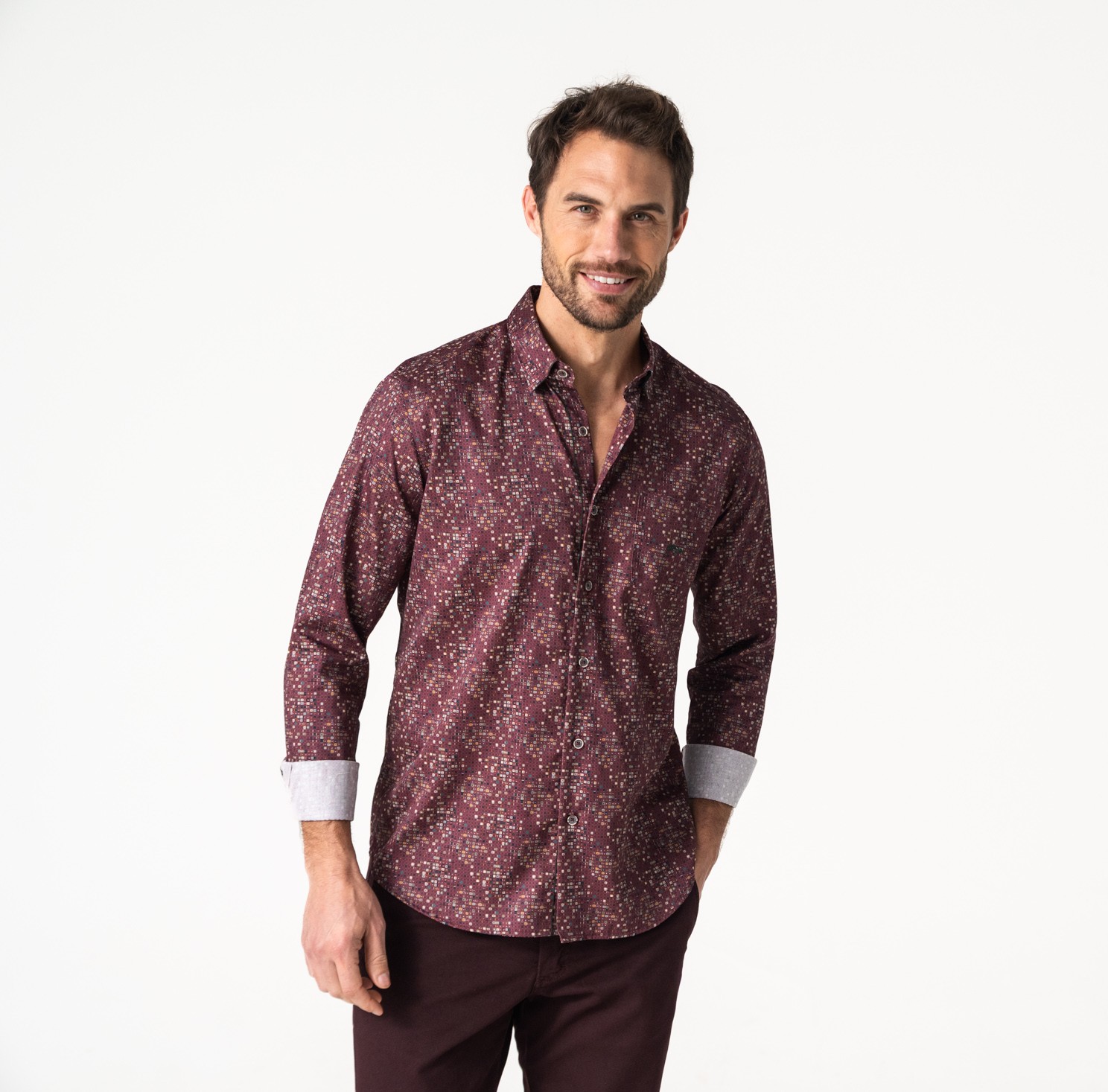 Chemise minis carrés Dario Beltran FOBIA