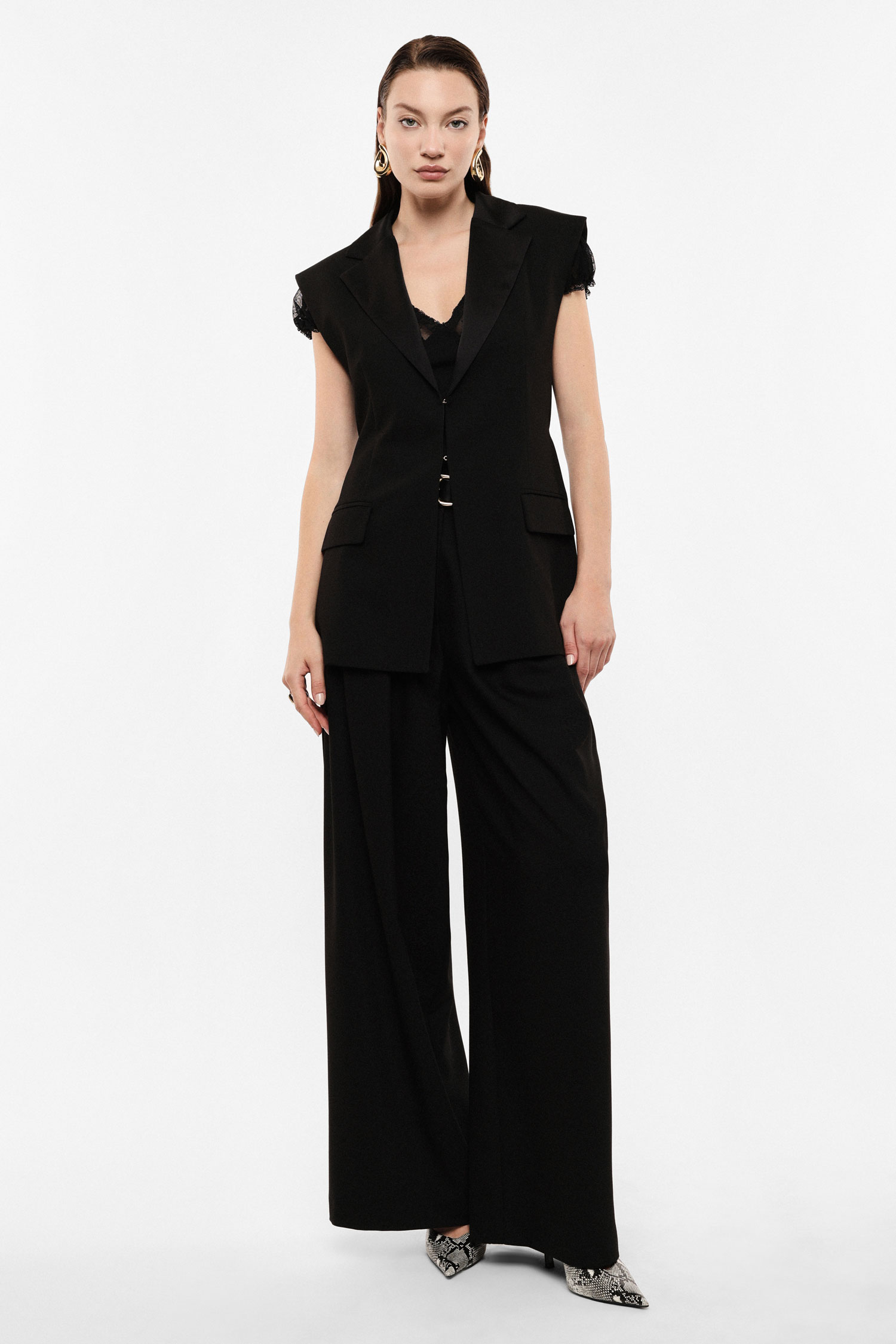 Pantalon large avec ceinture Impérial P8E8