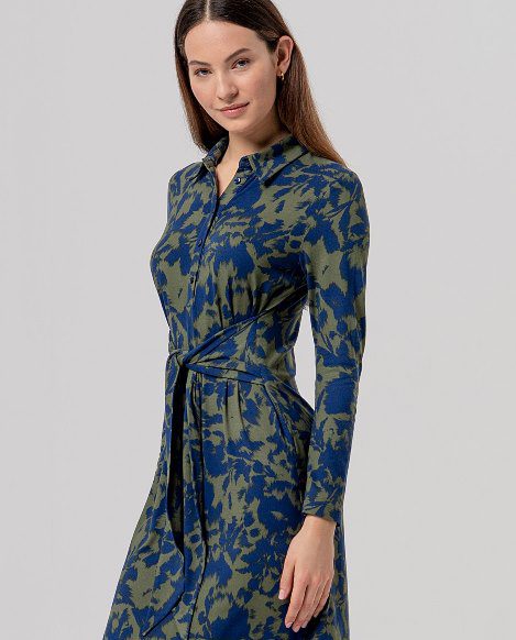 Robe longue imprimée ceinturée Surkana BUPE718