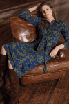 Robe longue imprimée ceinturée Surkana BUPE718