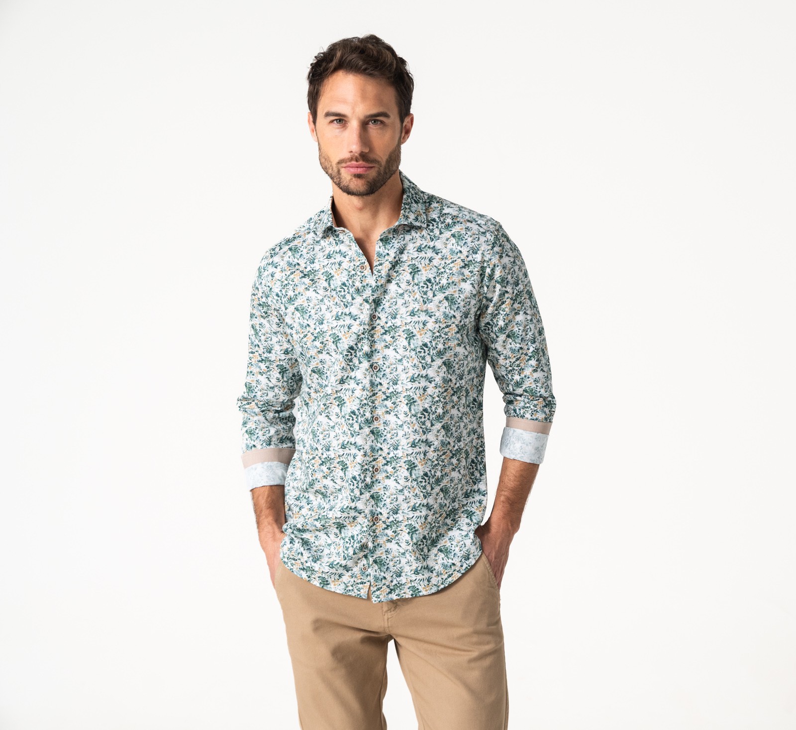 Chemise imprimé feuilles Dario beltran ITERAR