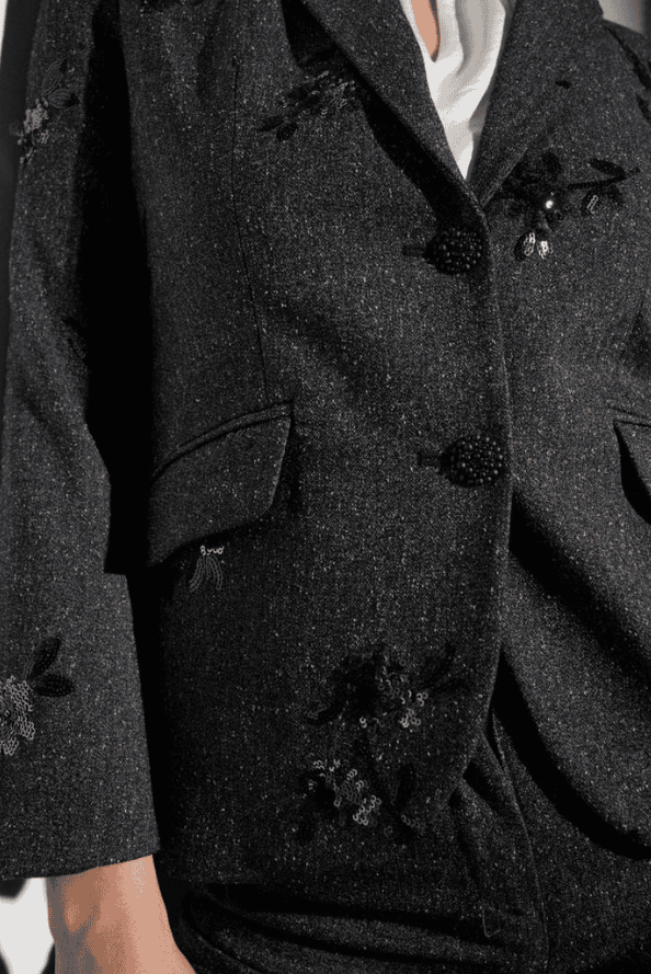 Veste ensemble strass noir Tinta AUREO