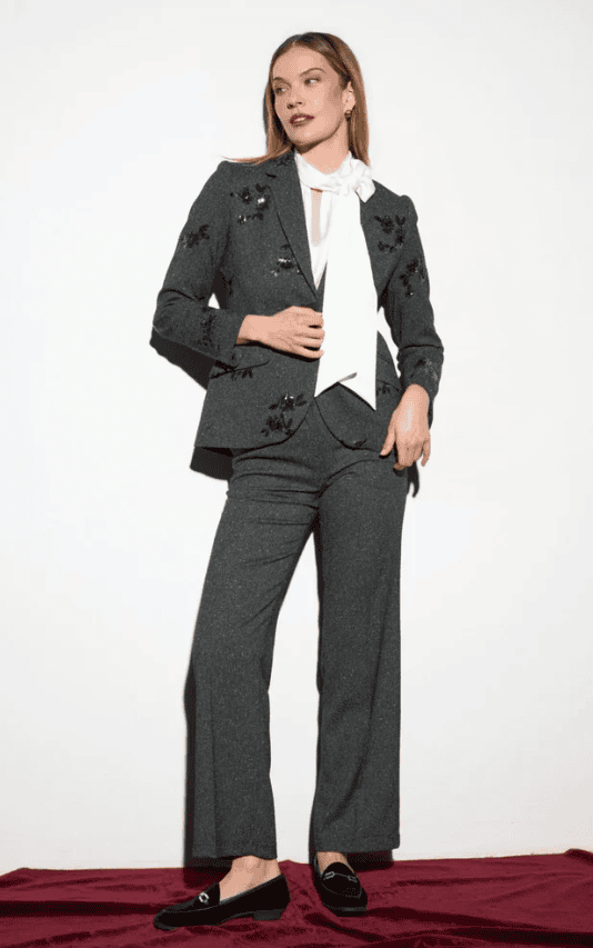 Veste ensemble strass noir Tinta AUREO