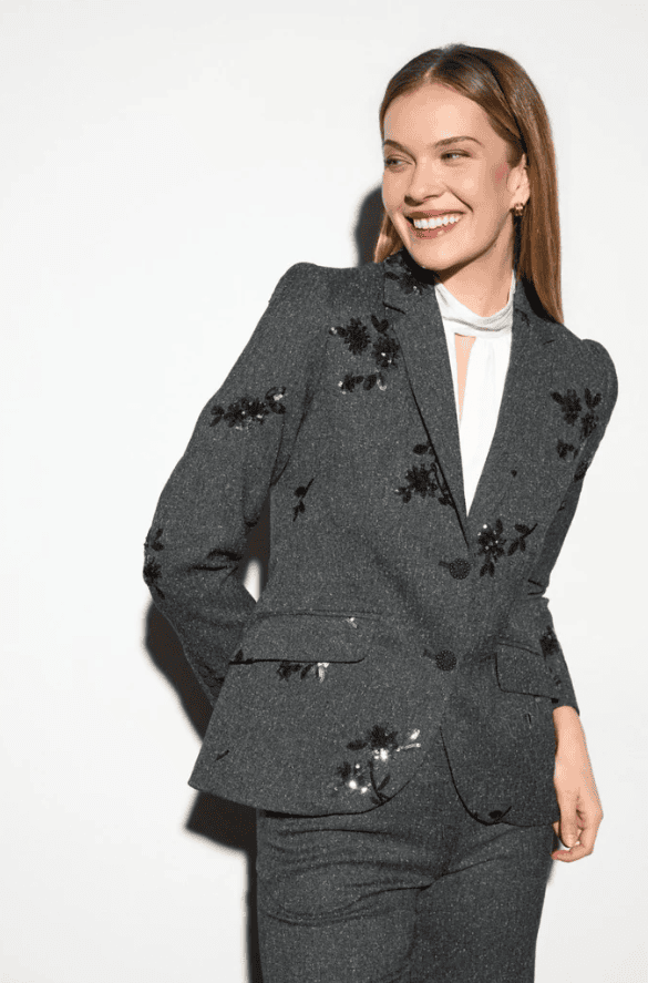 Veste ensemble strass noir Tinta AUREO