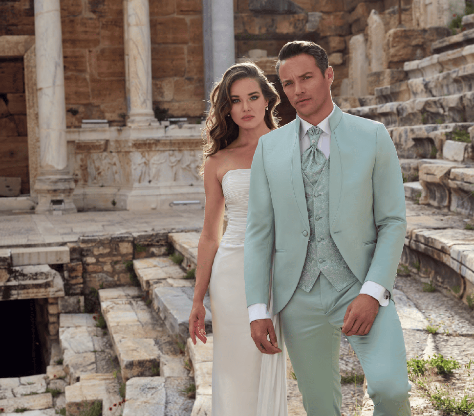 Costume col droit gilet imprimé Adimo BRESIL