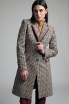 Manteau long petits carrés Tinta CATAPOLA