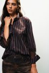 Chemise rayures/ dentelle Dixie C648